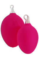 Osterei aus Glas  in neonpink groß