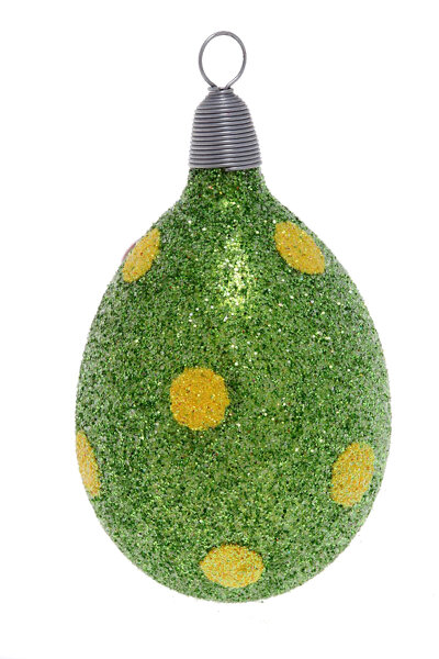 Osterschmuck Ei grün/gelb