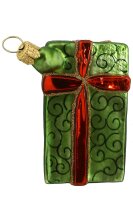 Geschenk grün mit roter Schleife