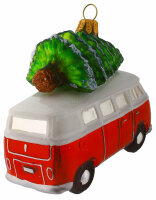 VW Bus Transporter mit Tannenbaum