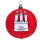 Kugel Hamburger Wappen rot 10 cm