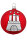 Kugel Hamburger Wappen rot 10 cm