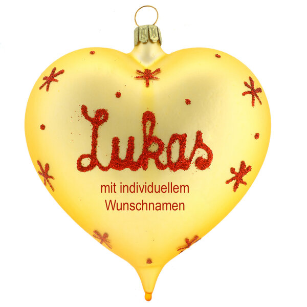 Herz gold mit Ihrem Wunschnamen